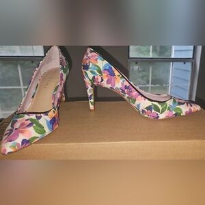 Kelly & Katie Multicolor Floral Heels